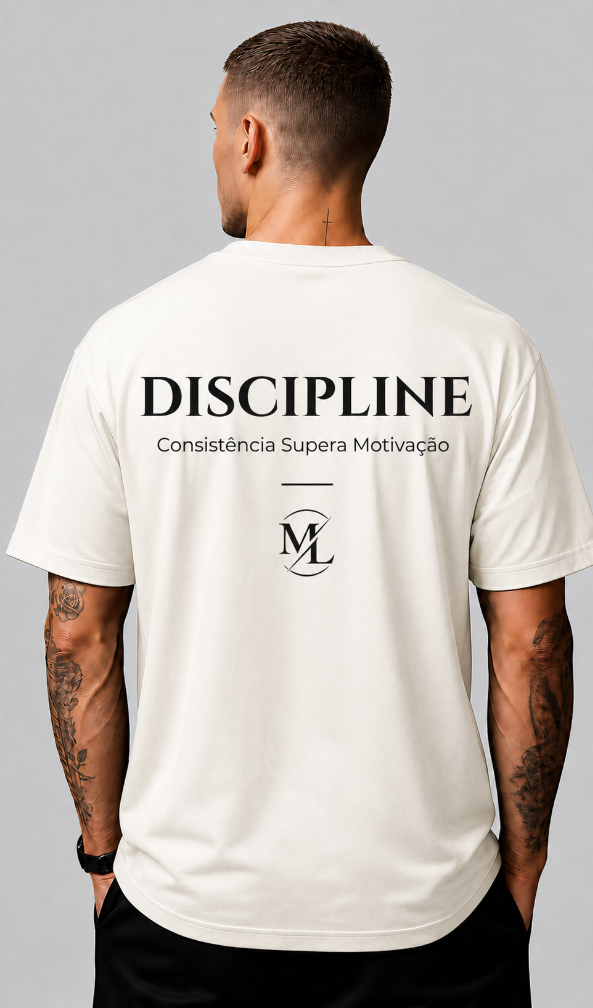Camiseta Discipline Off-white Streetwear Padrão