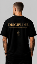 Camiseta Discipline Preta Streetwear Padrão