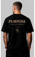 Camiseta Purpose Preta Streetwear Padrão