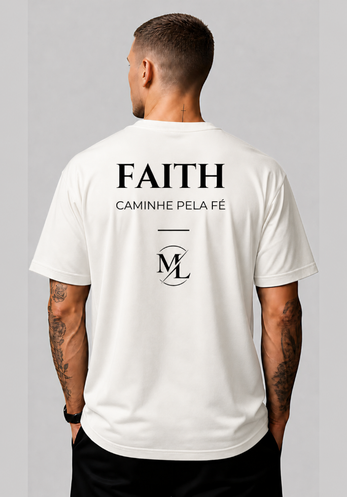 Camiseta Faith Off-white Streetwear padrão
