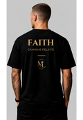 Camiseta Faith Preta Streetwear Padrão