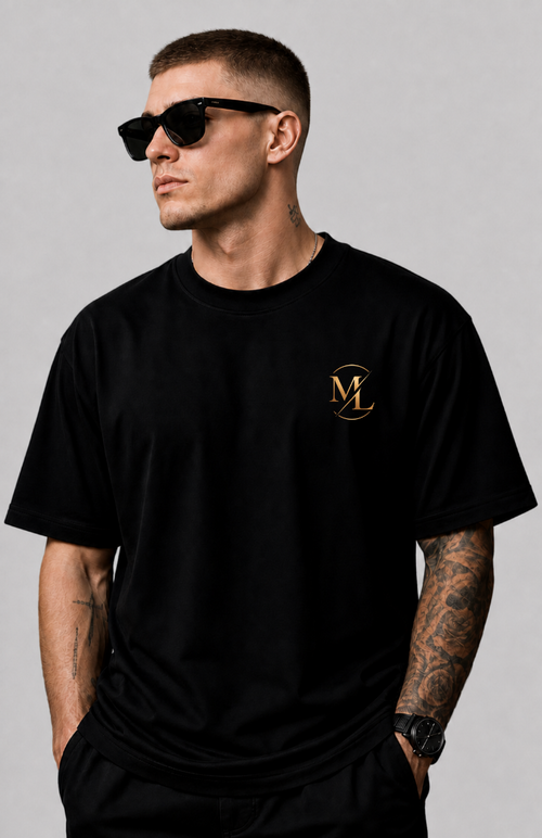 Camiseta Discipline Preta Streetwear Padrão